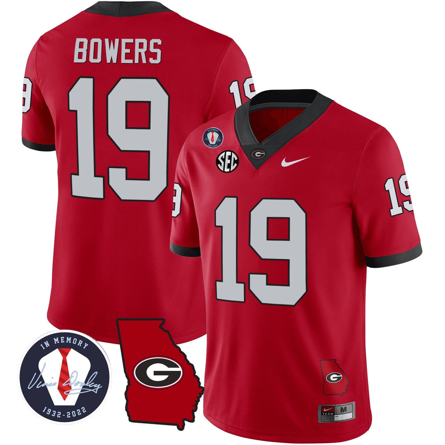 Georgia Bulldogs 2023 Vapor Jersey - Georgia Map - All Stitched