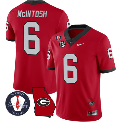 Georgia Bulldogs 2023 Vapor Jersey V2 - Georgia Map - All Stitched