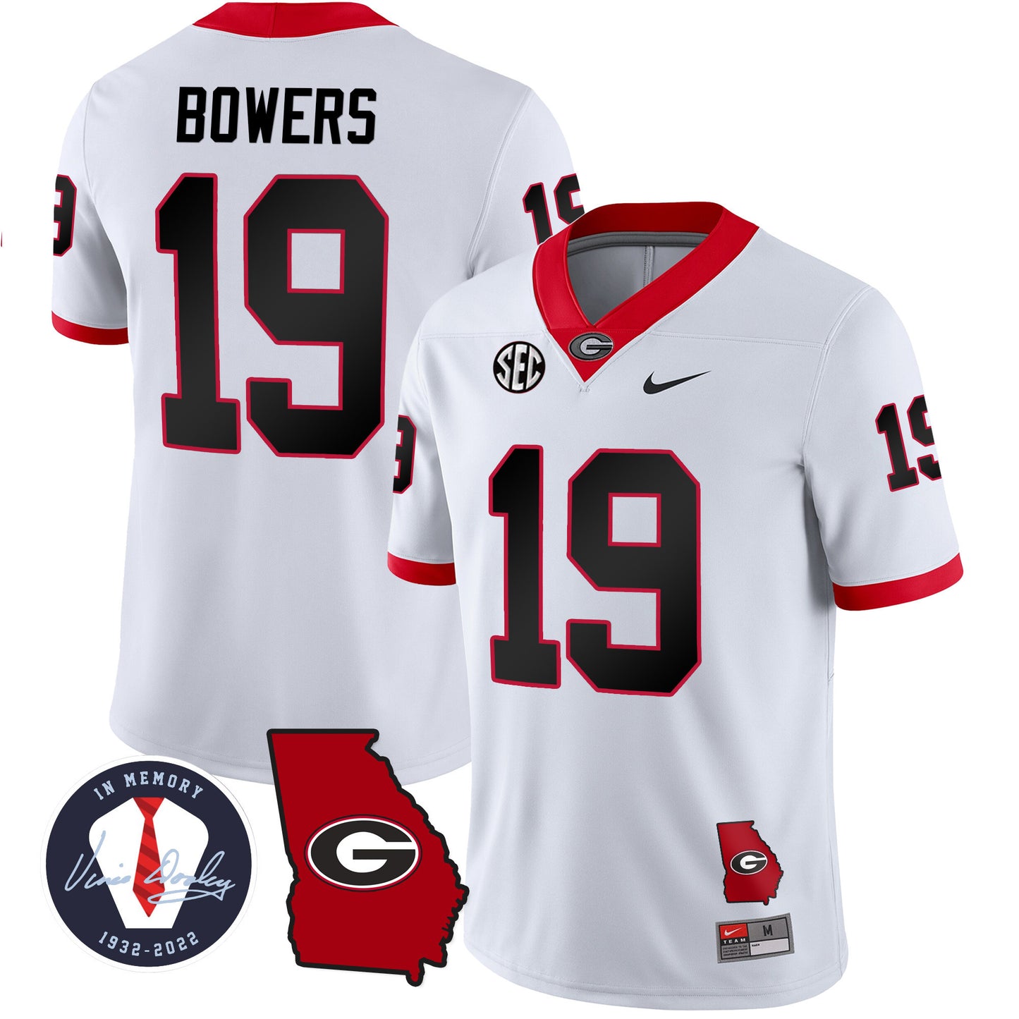 Georgia Bulldogs 2023 Vapor Jersey - Georgia Map - All Stitched