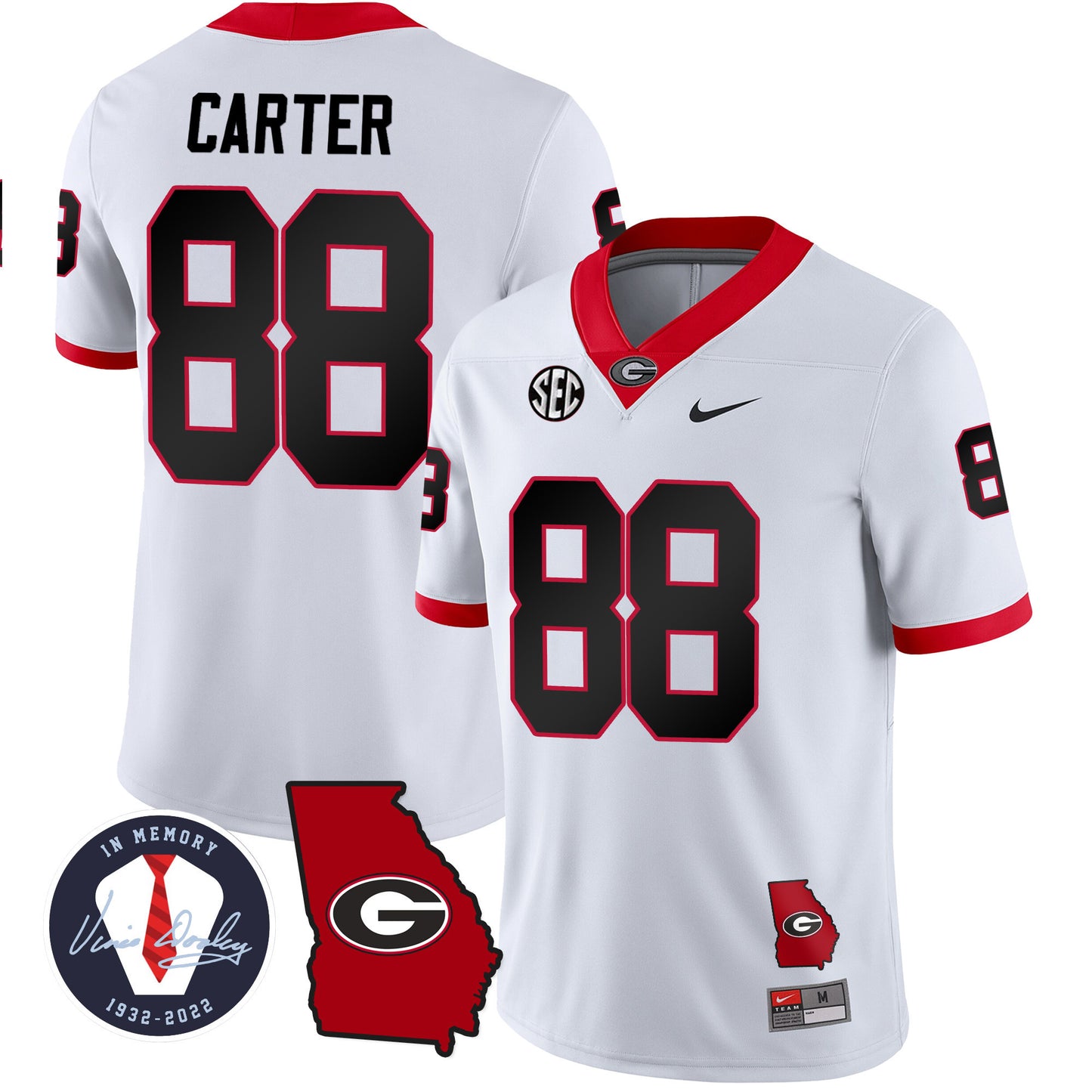 Georgia Bulldogs 2023 Vapor Jersey - Georgia Map - All Stitched