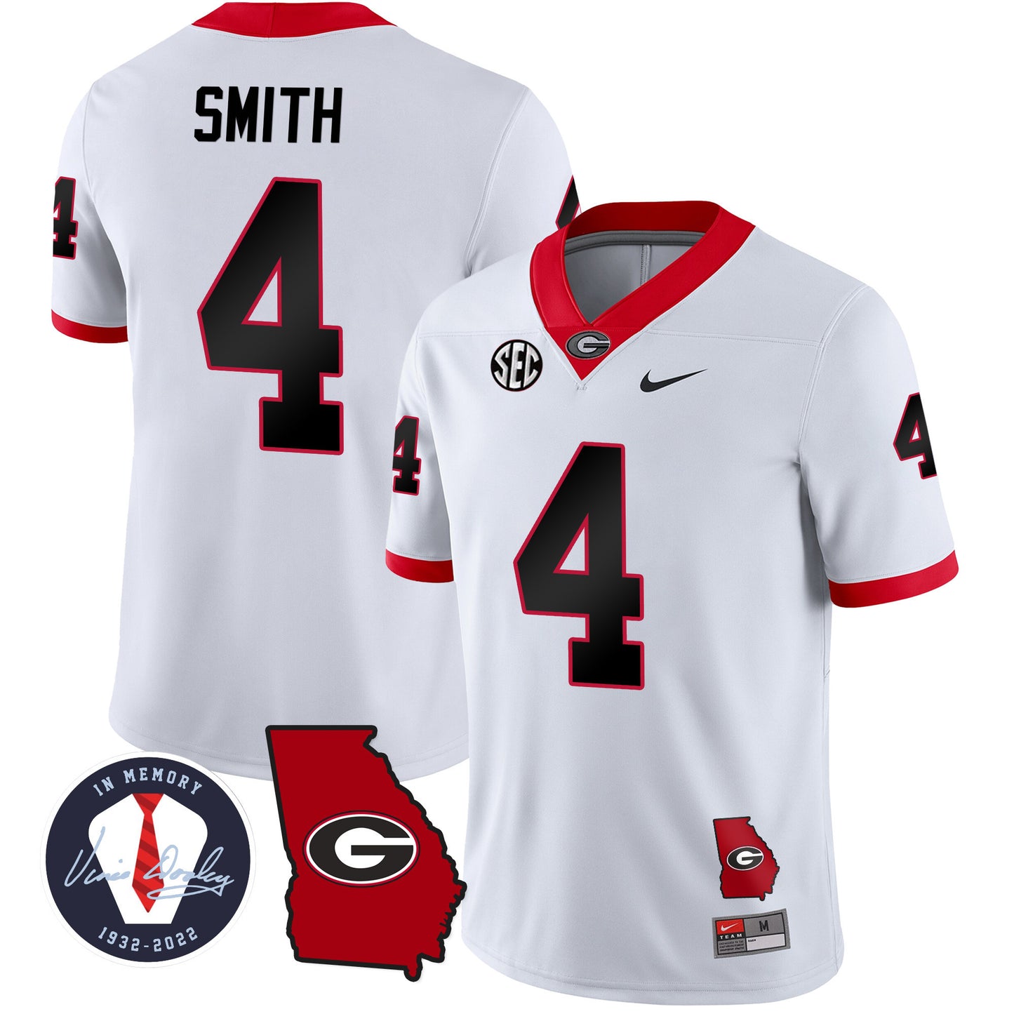 Georgia Bulldogs 2023 Vapor Jersey V2 - Georgia Map - All Stitched