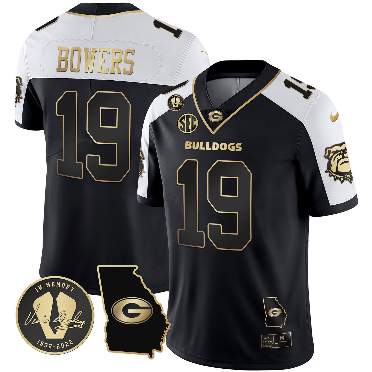 Georgia Bulldogs 2023 Vapor Jersey - Georgia Map - All Stitched