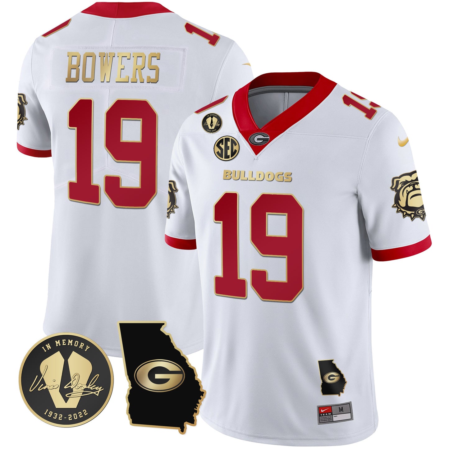 Georgia Bulldogs 2023 Vapor Jersey - Georgia Map - All Stitched