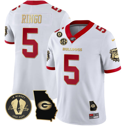 Georgia Bulldogs 2023 Vapor Jersey V2 - Georgia Map - All Stitched