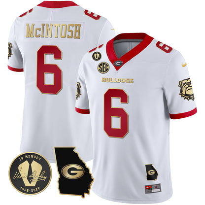 Georgia Bulldogs 2023 Vapor Jersey V2 - Georgia Map - All Stitched