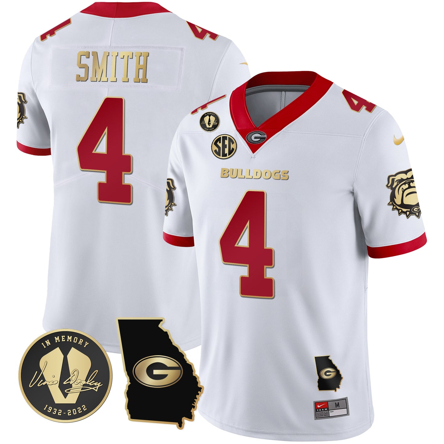 Georgia Bulldogs 2023 Vapor Jersey V2 - Georgia Map - All Stitched