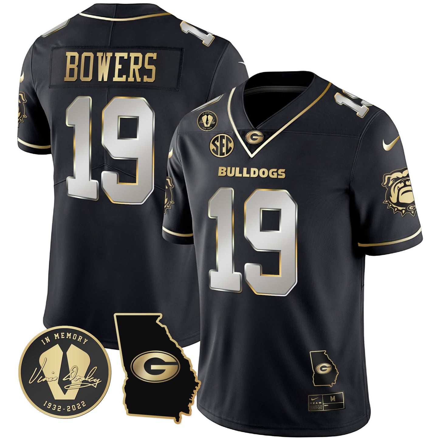 Georgia Bulldogs 2023 Vapor Jersey - Georgia Map - All Stitched