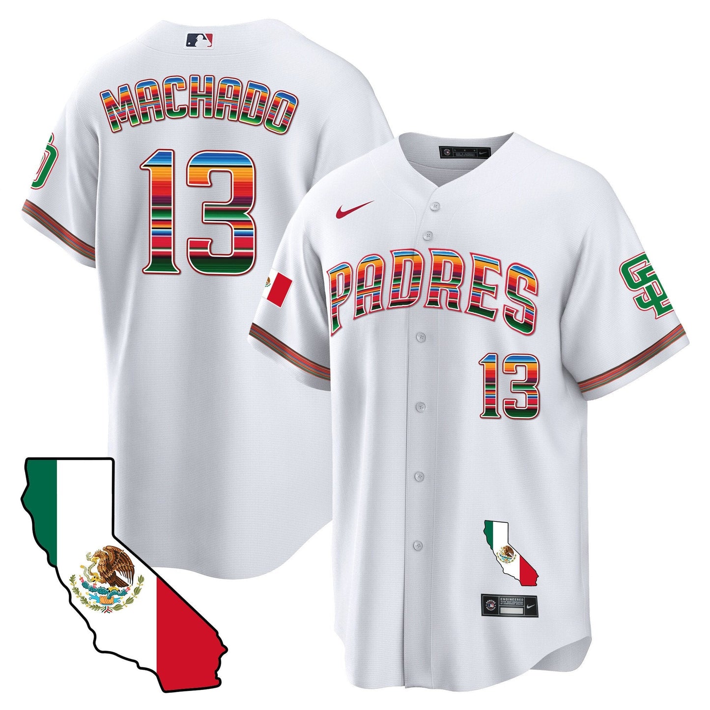 Padres California Map Cool Base Jersey - All Stitched