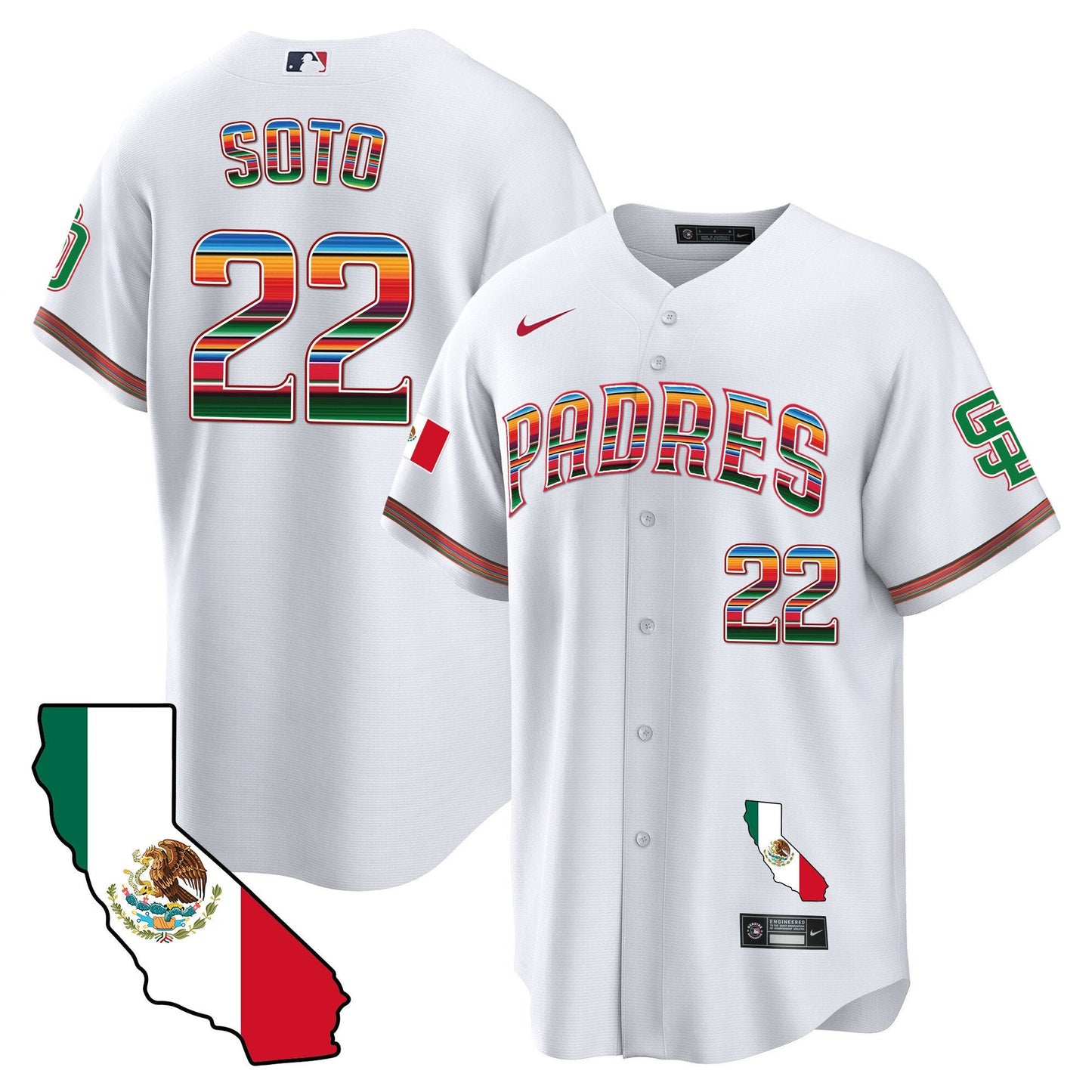 Padres California Map Cool Base Jersey - All Stitched