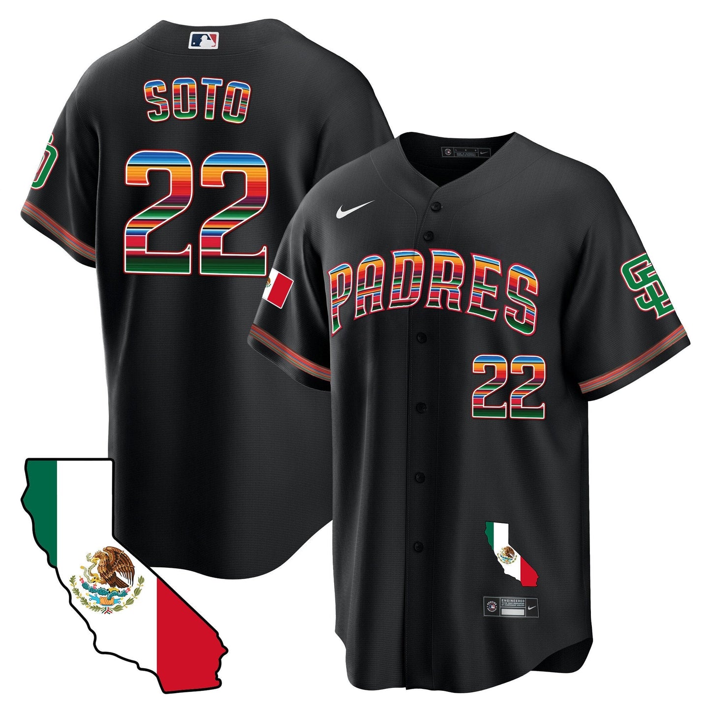 Padres California Map Cool Base Jersey - All Stitched