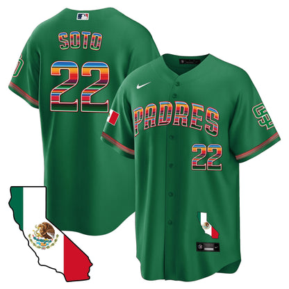 Padres California Map Cool Base Jersey - All Stitched