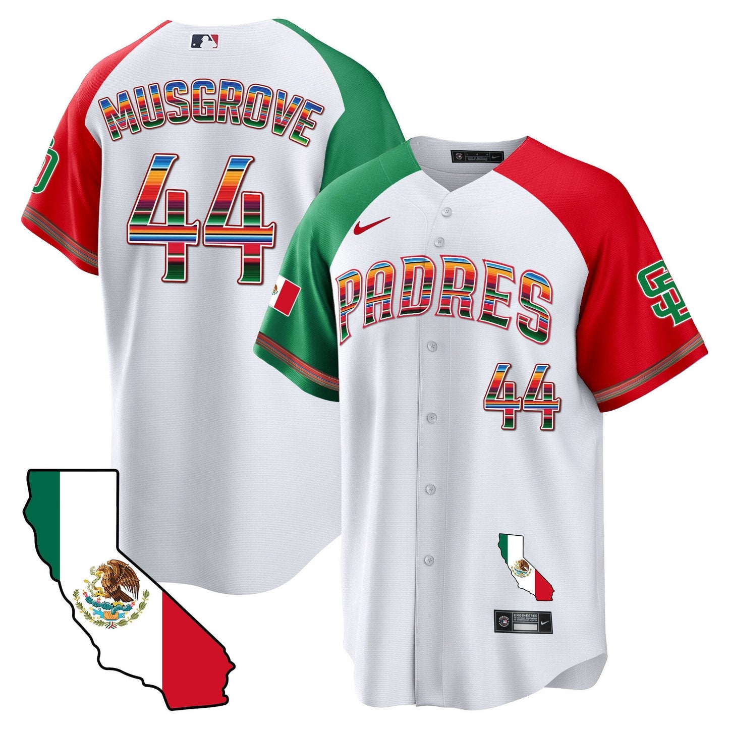 Padres California Map Cool Base Jersey - All Stitched