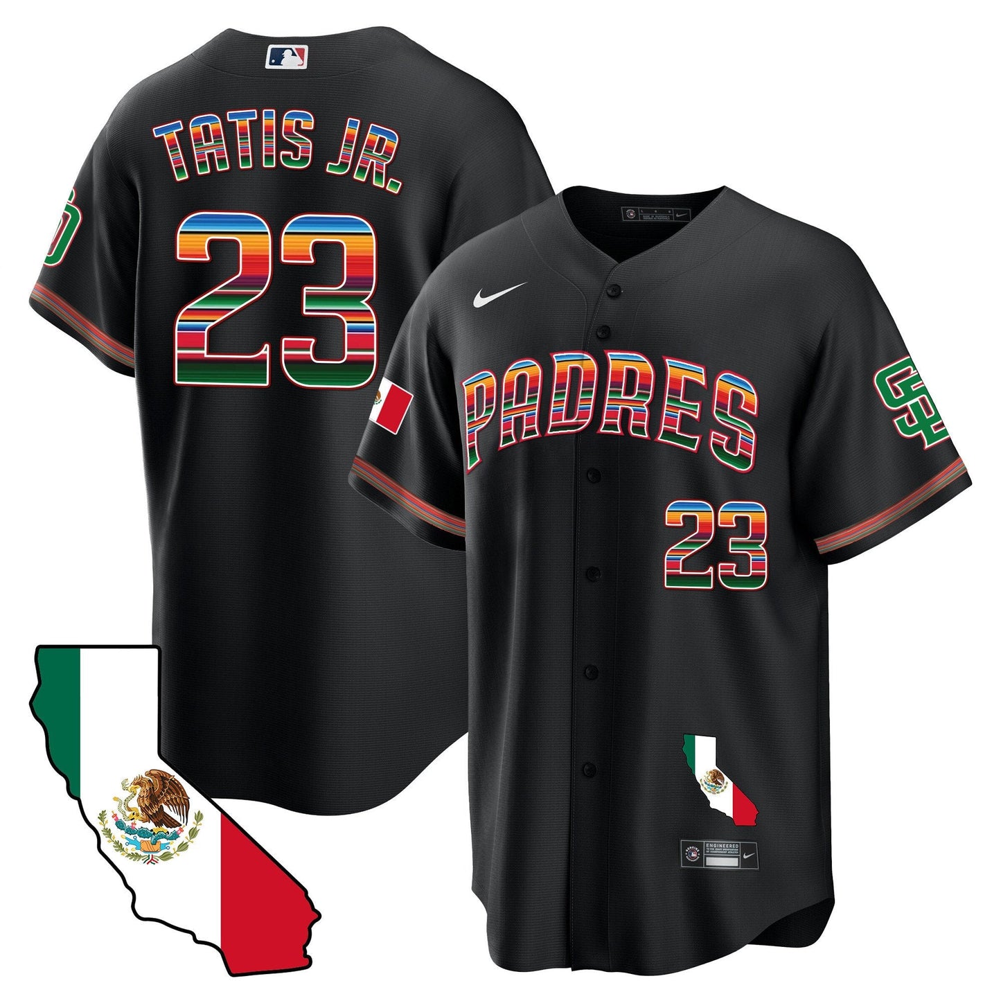 Padres California Map Cool Base Jersey - All Stitched