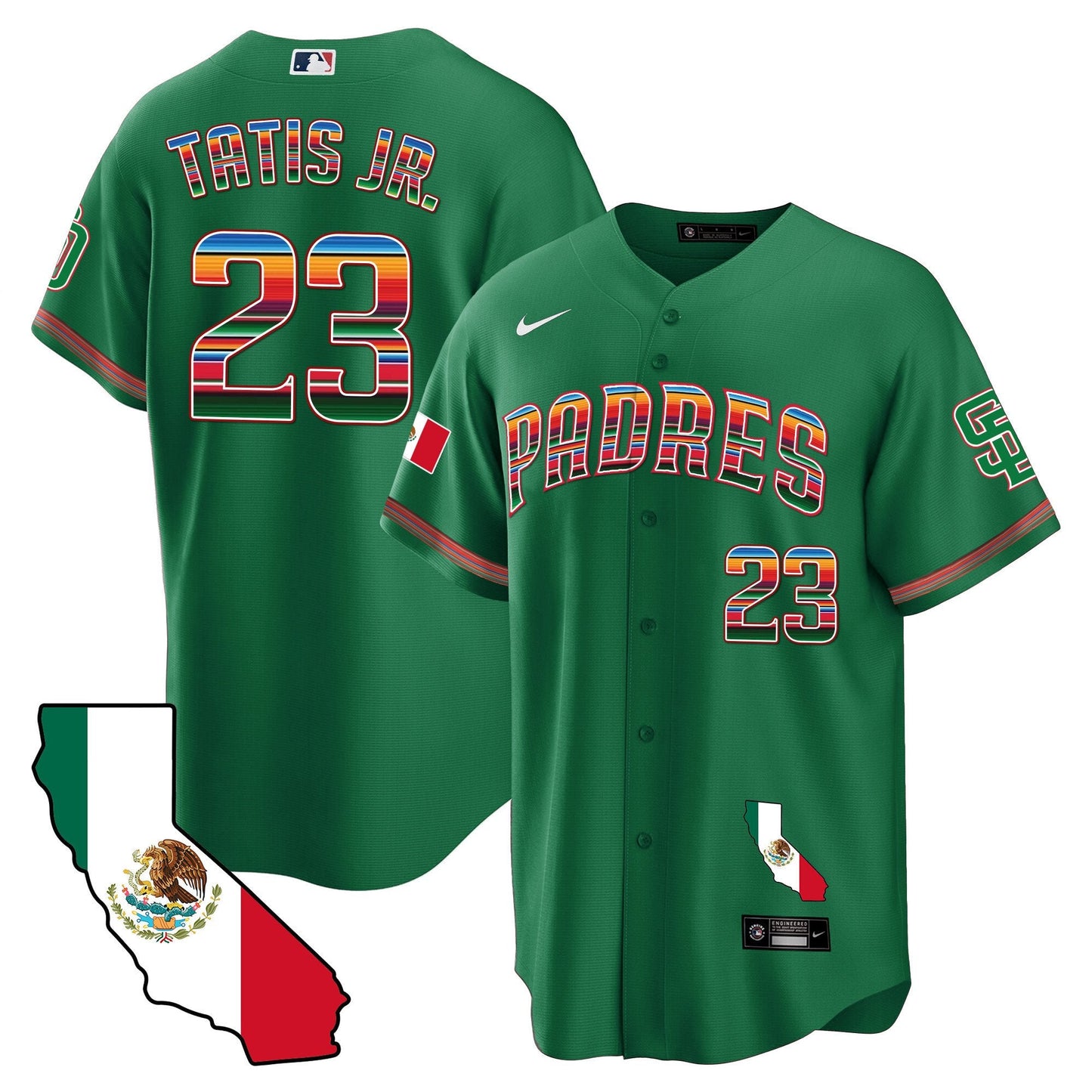 Padres California Map Cool Base Jersey - All Stitched