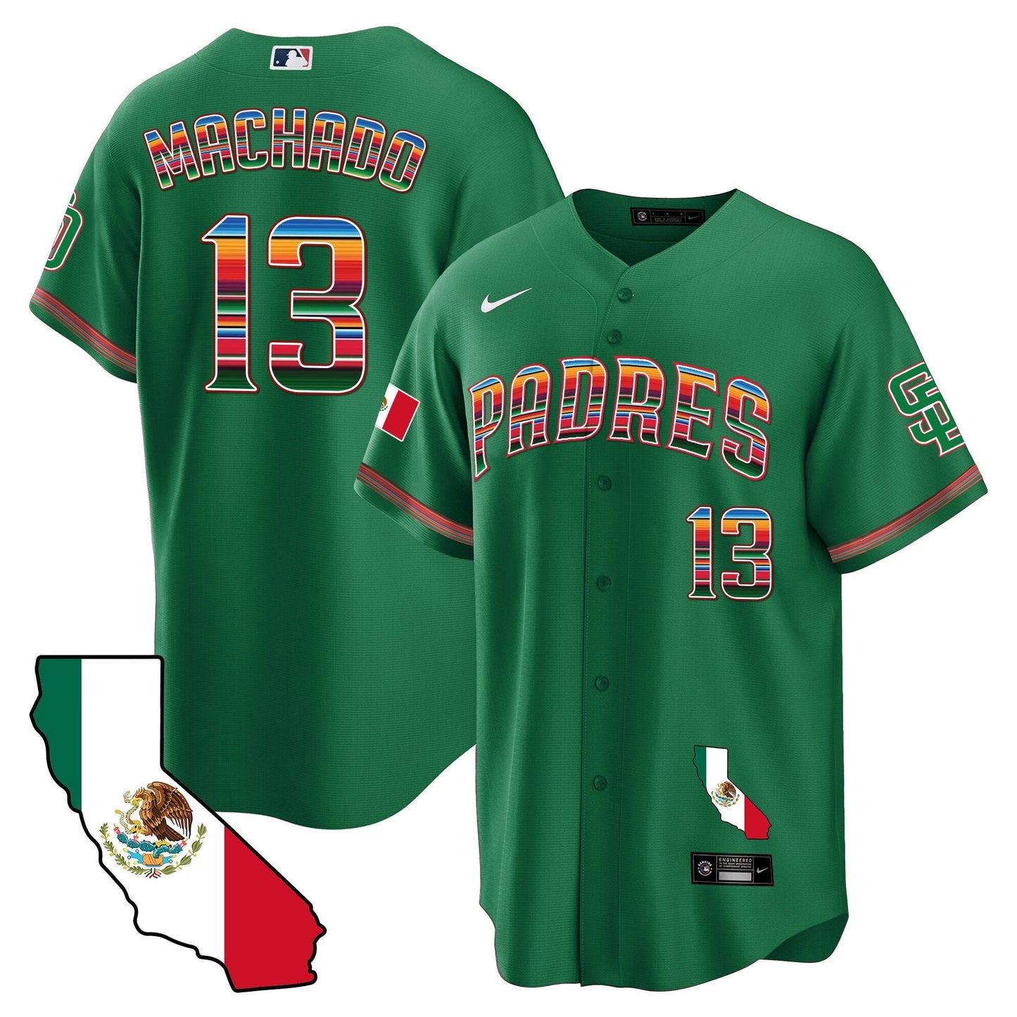 Padres California Map Cool Base Jersey - All Stitched