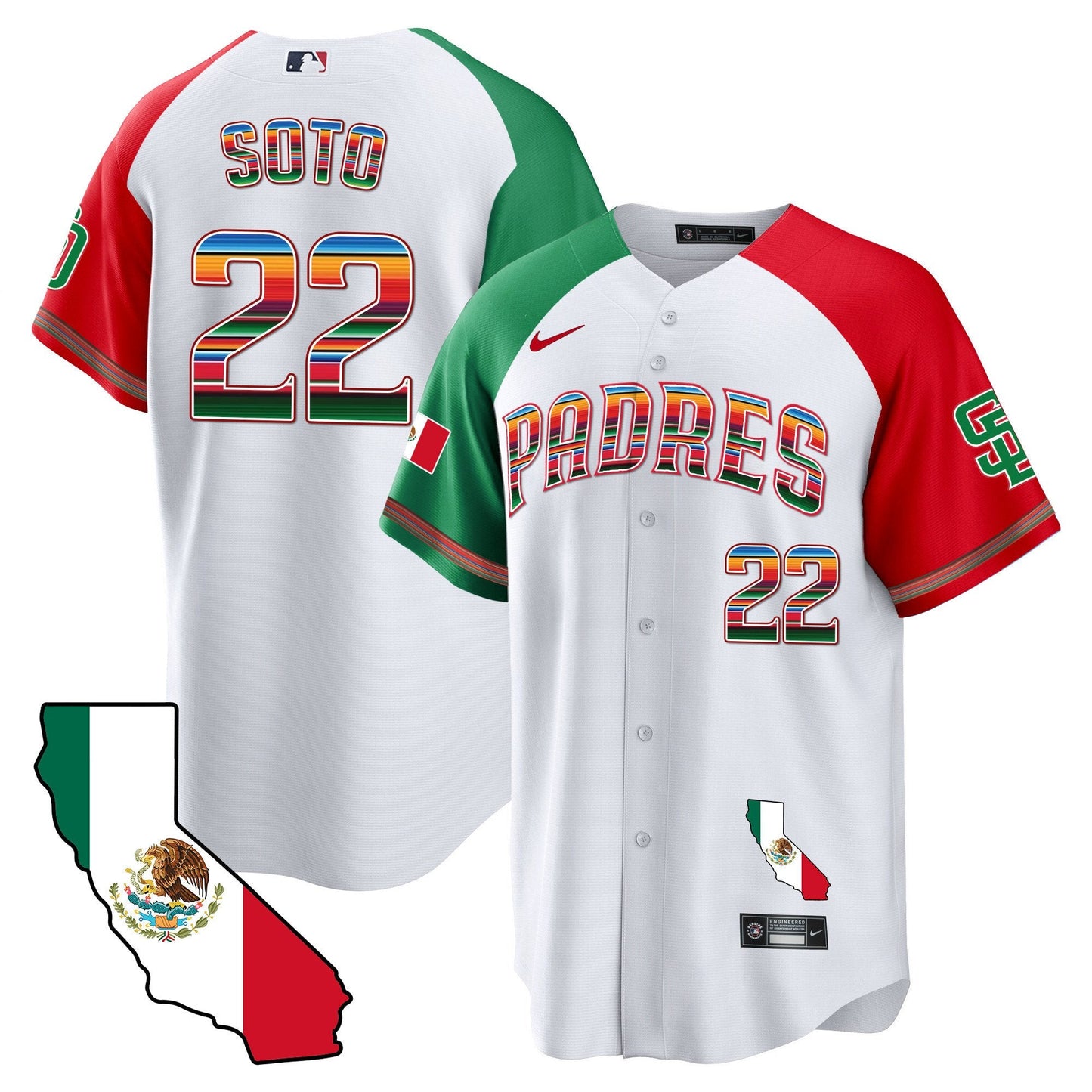 Padres California Map Cool Base Jersey - All Stitched