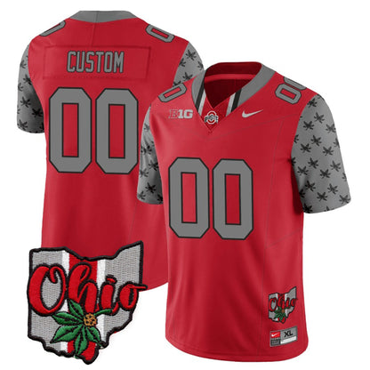 Ohio State Buckeyes 2023 Gray Alternate Custom Jersey V2 - Stitched