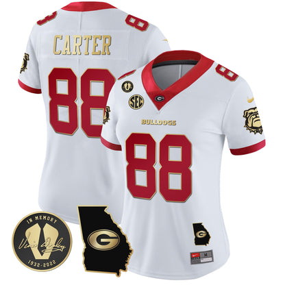 Women's Georgia Bulldogs 2023 Vapor Jersey - Georgia Map - All Stitched