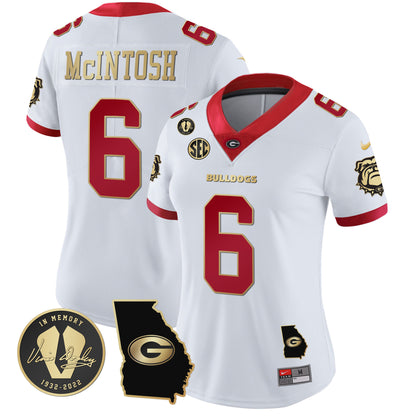 Women's Georgia Bulldogs 2023 Vapor Jersey - Georgia Map - All Stitched