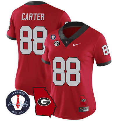 Women's Georgia Bulldogs 2023 Vapor Jersey - Georgia Map - All Stitched