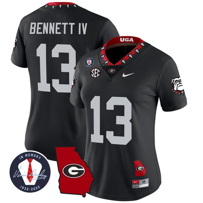 Women's Georgia Bulldogs 2023 Vapor Jersey - Georgia Map - All Stitched