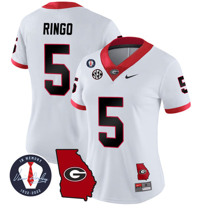 Women's Georgia Bulldogs 2023 Vapor Jersey - Georgia Map - All Stitched