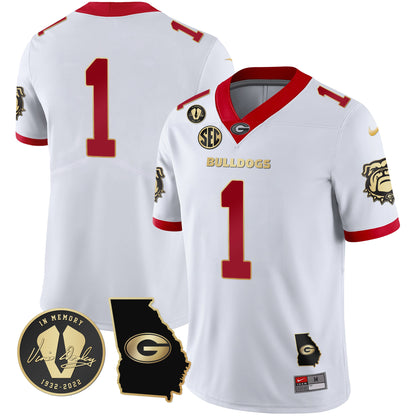 Georgia Bulldogs 2023 Vapor Jersey - Georgia Map - All Stitched