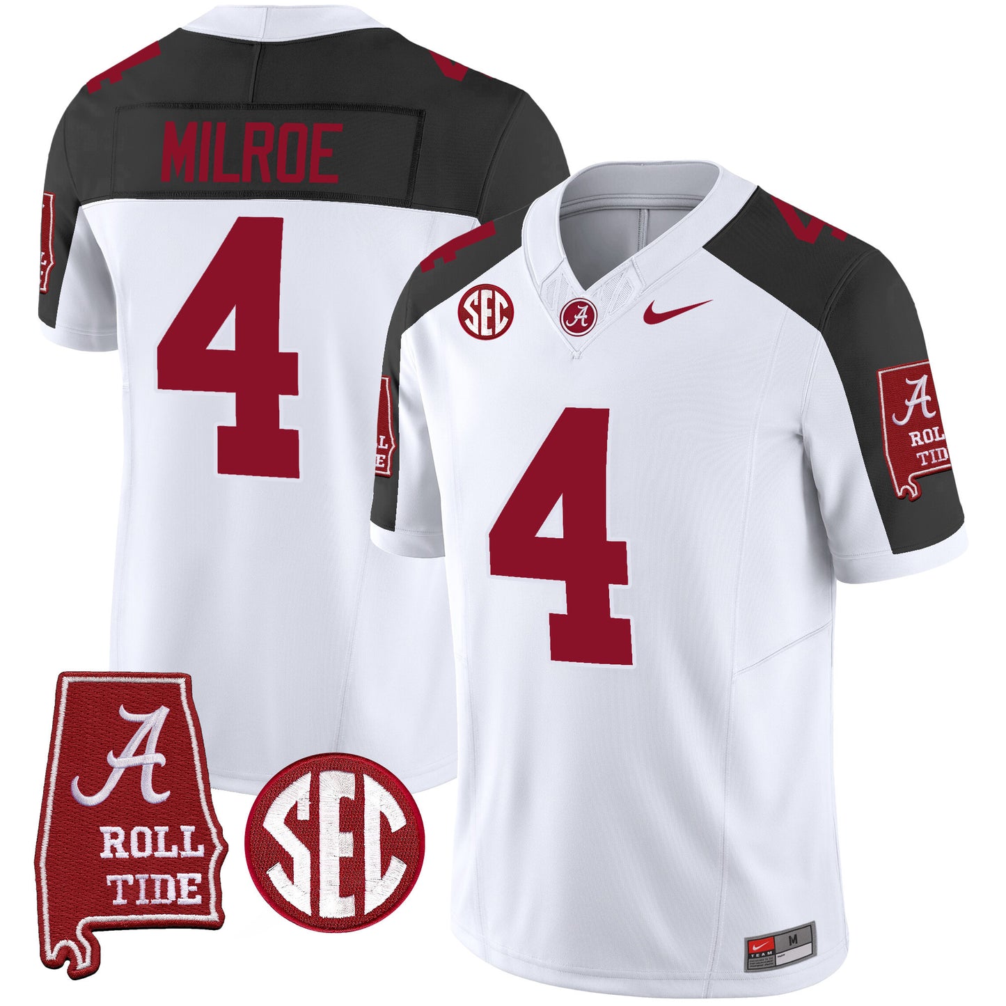 Alabama Crimson Tide Vapor Limited Jersey V5 - Alabama Map - All Stitched