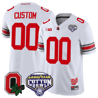 Ohio State Buckeyes Good Year Cotton Bowl Patch Custom Jersey - All Stitched