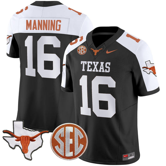 Texas Longhorns State Map & SEC Patch Vapor Jersey V4 - All Stitched