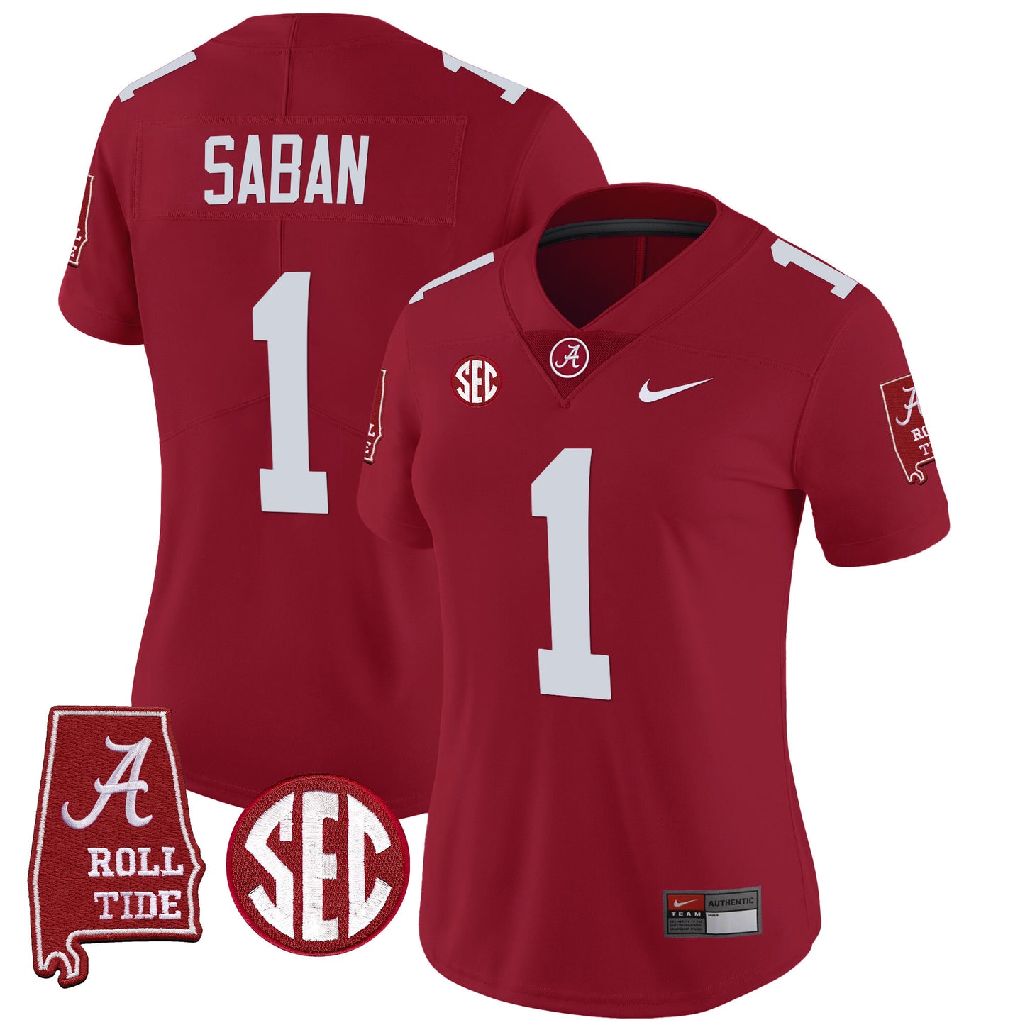 Women's Alabama Crimson Tide Vapor Limited Jersey V3 - Alabama Map - All Stitched