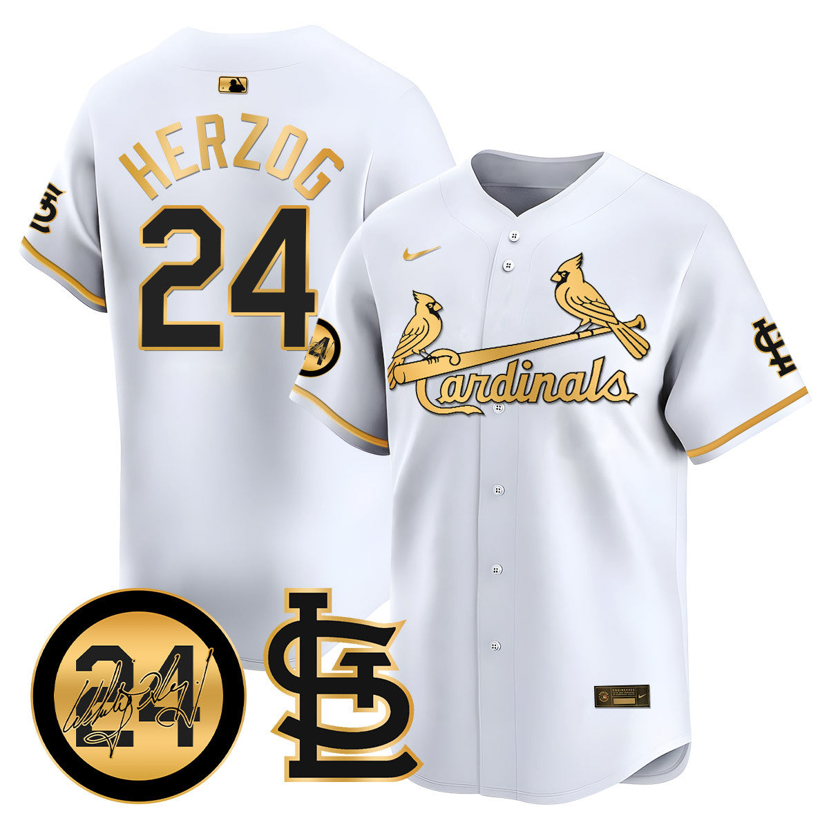 Whitey Herzog Cardinals 2024 Jersey - All Stitched