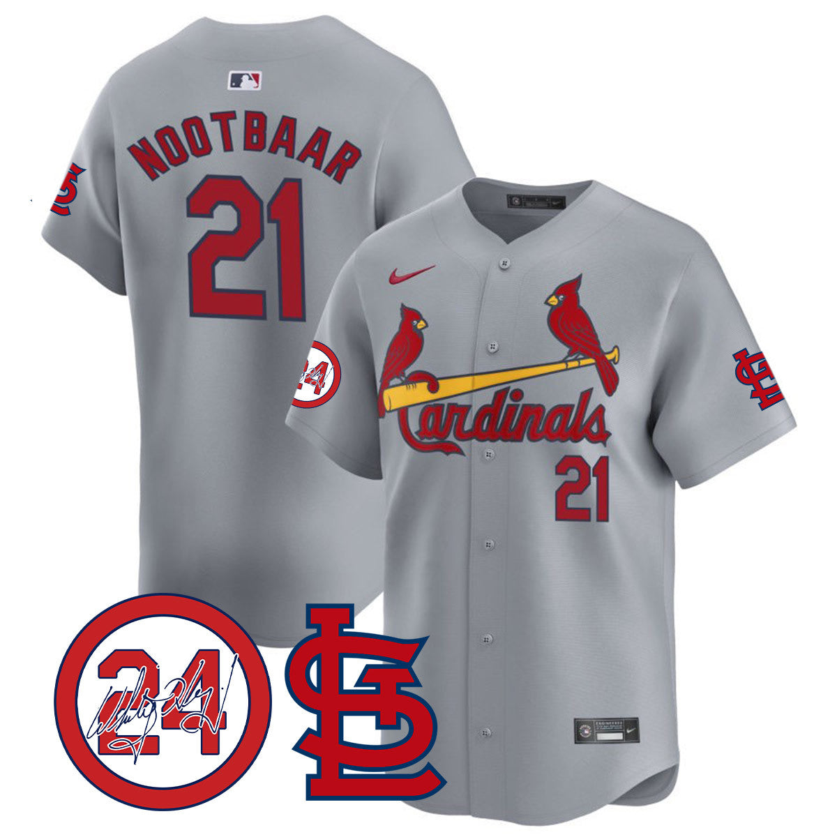 Whitey Herzog Cardinals 2024 Jersey - All Stitched