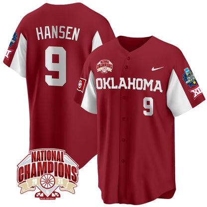 Oklahoma 2023 NCAA Softball Women's College World Series Champions Vapor Premier Limited Jersey - All Stitched
