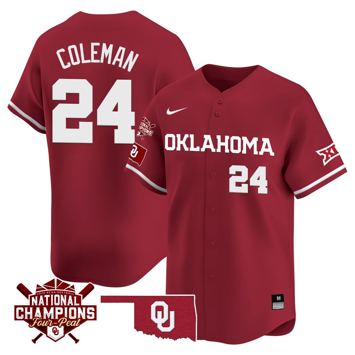 Oklahoma Women's National Champions Vapor Limited Jersey 406VTHNJS001- All Stitched