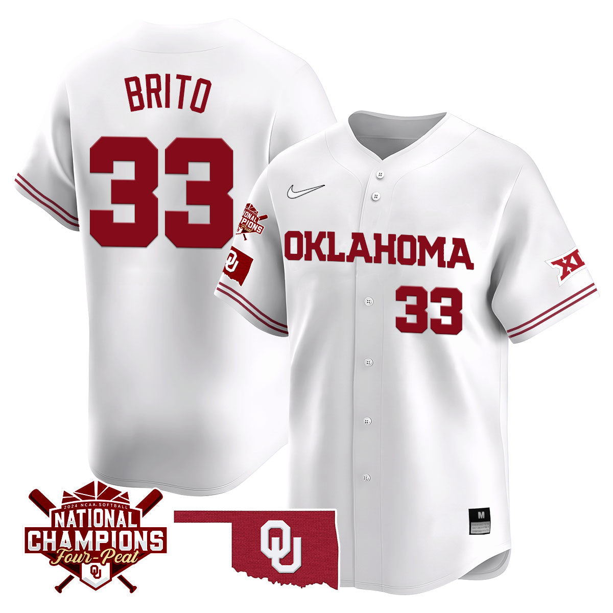 Oklahoma Women's National Champions Vapor Limited Jersey 406VTHNJS001- All Stitched