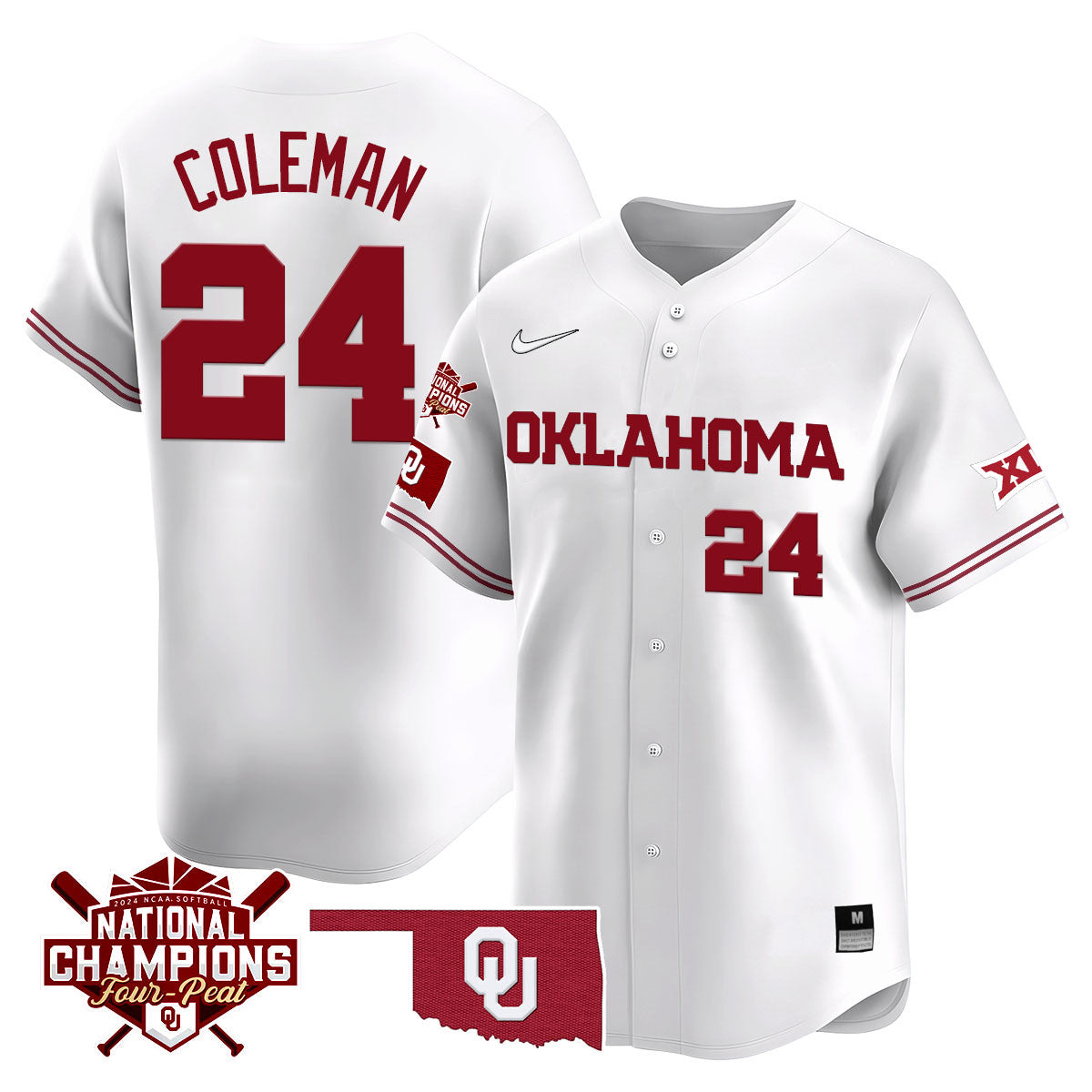 Oklahoma Women's National Champions Vapor Limited Jersey 406VTHNJS001- All Stitched