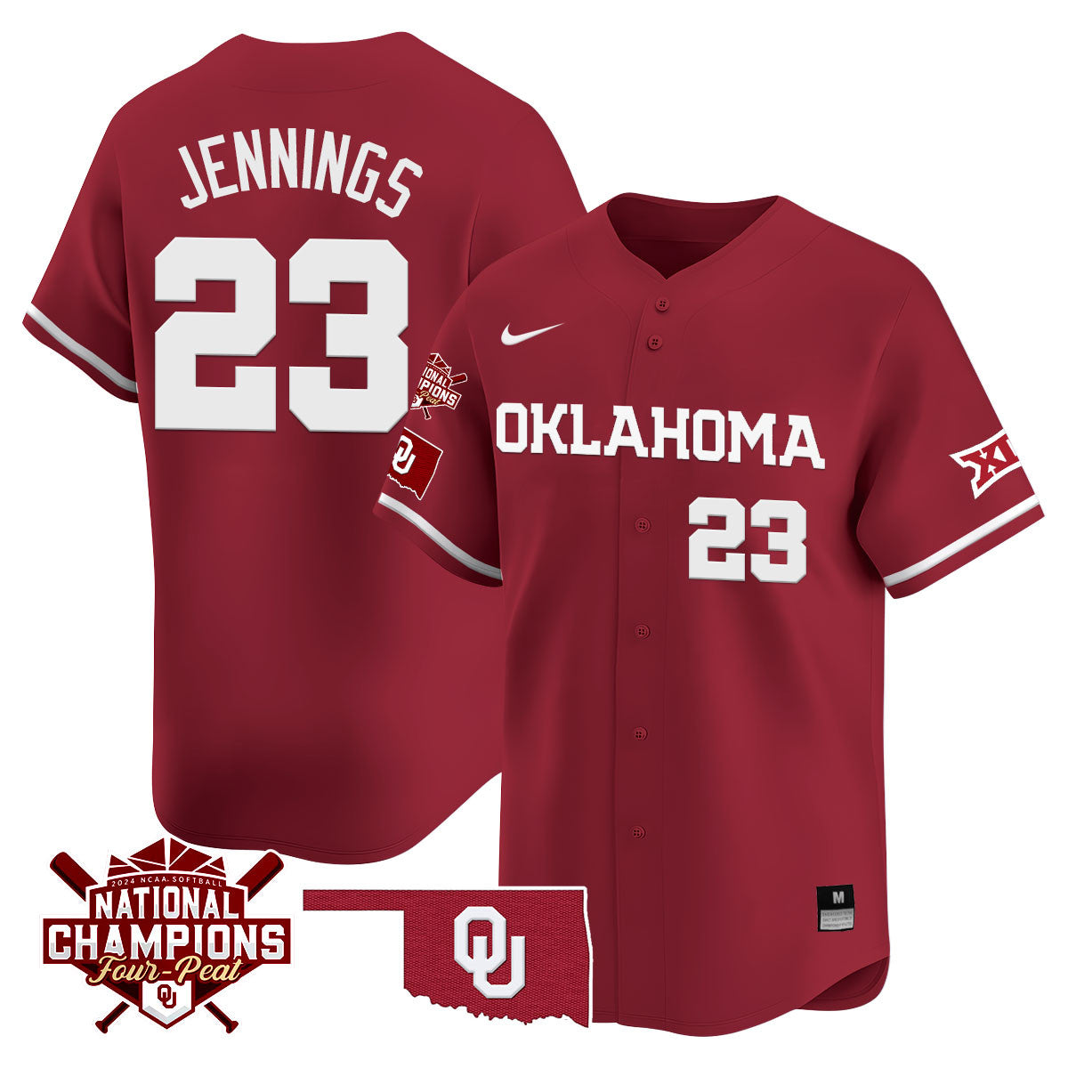 Oklahoma Women's National Champions Vapor Limited Jersey 406VTHNJS001- All Stitched