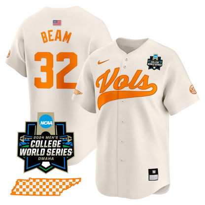 Tennessee 2024 College World Series Vapor Premier Limited Jersey V2 - All Stitched