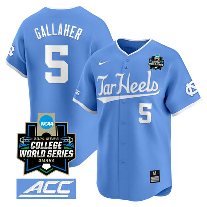 North Carolina Tar Heels 2024 College World Series Vapor Premier Limited Jersey - All Stitched