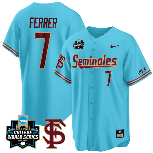 FSU 2024 College World Series Vapor Premier Limited Jersey V1 - All Stitched