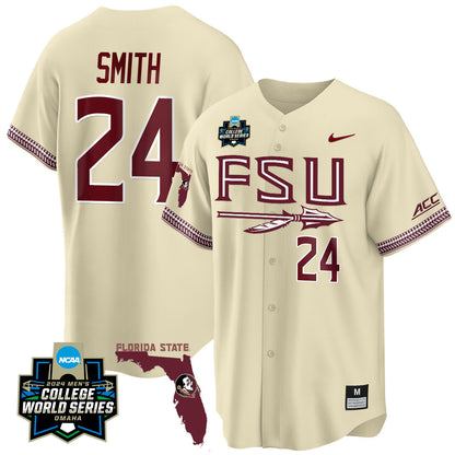 FSU 2024 College World Series Vapor Premier Limited Jersey V2 - All Stitched