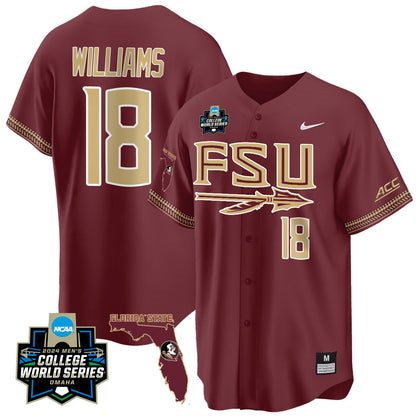 FSU 2024 College World Series Vapor Premier Limited Jersey V2 - All Stitched