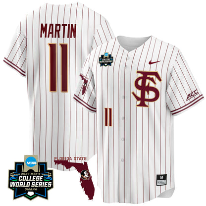 Men's Florida State Seminoles 2024 College World Series Vapor Premier Limited Jersey V2 - All Stitched