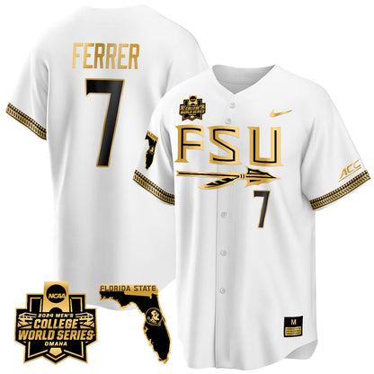 FSU 2024 College World Series Vapor Premier Limited Jersey V2 - All Stitched