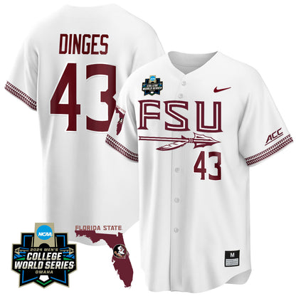 Men's Florida State Seminoles 2024 College World Series Vapor Premier Limited Jersey V2 - All Stitched