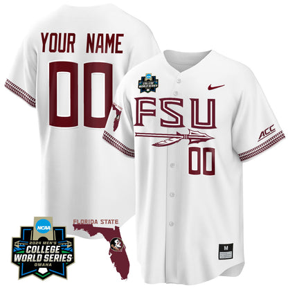 Men's Florida State Seminoles 2024 College World Series Vapor Premier Limited Jersey V2 - All Stitched