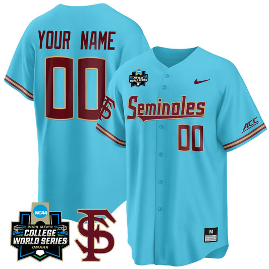 Custom FSU 2024 College World Series Vapor Limited Jersey V1 - All Stitched