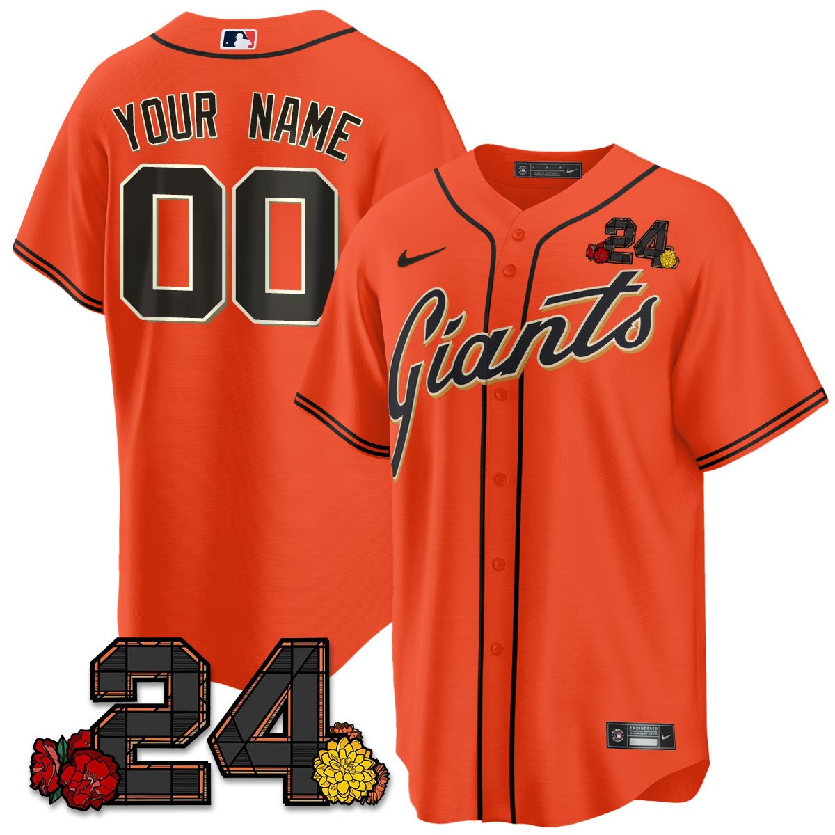 Custom San Francisco Giants 2024 Vapor Premier Limited Jersey - Willie Mays Patch