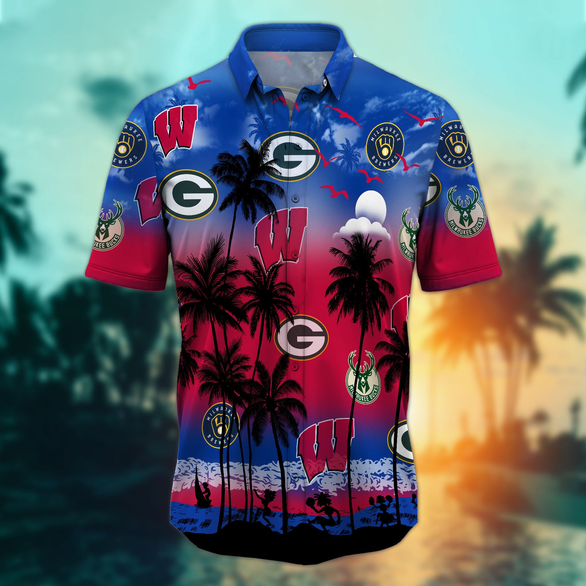 Wisconsin Sports-Style 1-Hawaiian Shirt